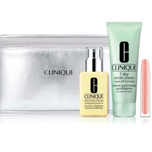Clinique Other - Clinique Skincare 3 pc Set + Cosmetic Bag. Full size items. Retail $113
